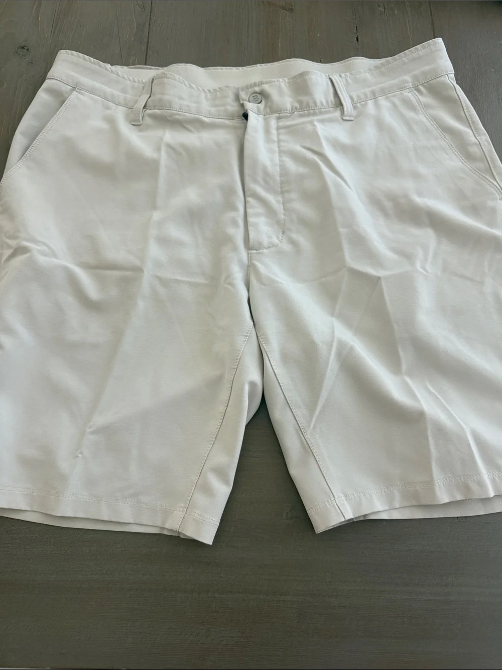 BYLT Basics White Men’s Flat Front Performance Shorts